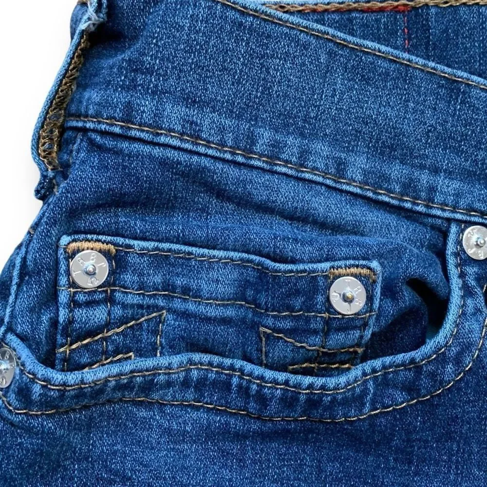 True Religion Geno Jeans Medium Wash Relaxed Slim Cotton Stretch‎ Denim 40